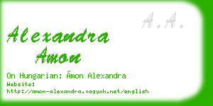alexandra amon business card